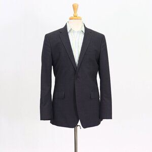Lands' End 42L Gray Blazer Sport Coat Jacket 2-Button Solid Y847